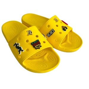 CROCS Yellow Slide Sandals